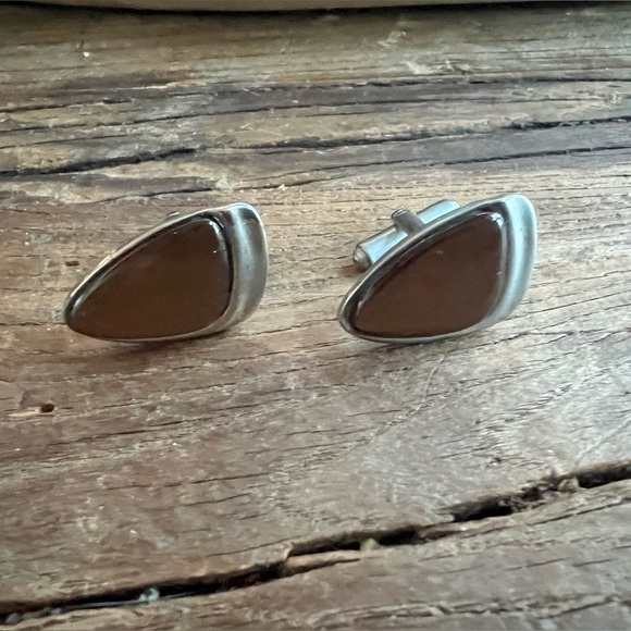 Other - Brown Jasper (?) and Silver Cufflinks